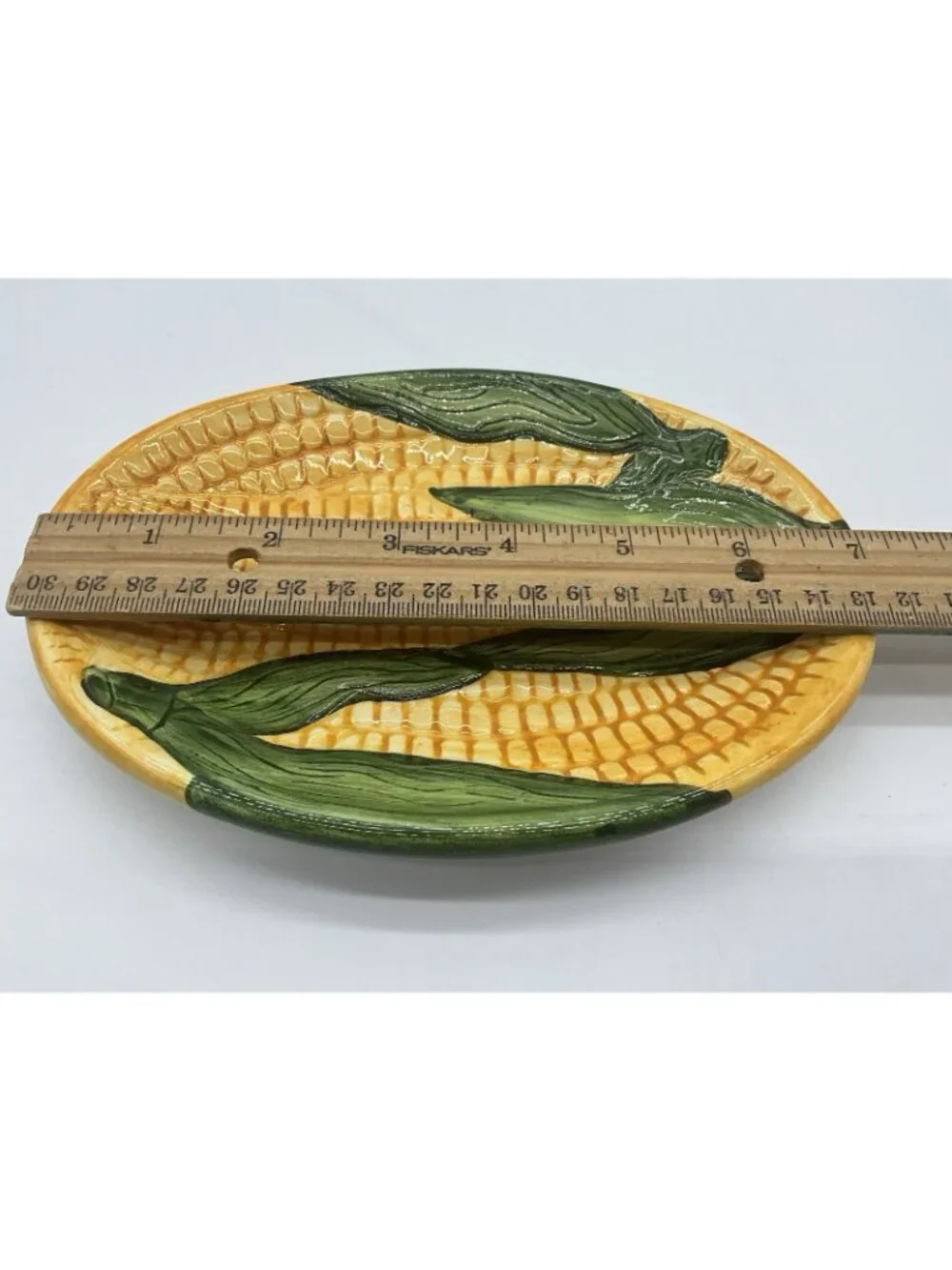 Samware Vintage Majolica Yellow Corn Gravy Boat and Underplate Retro 1970's 1980